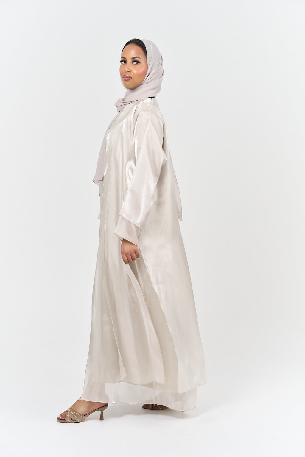 Layali Pearl Abayah - Beige
