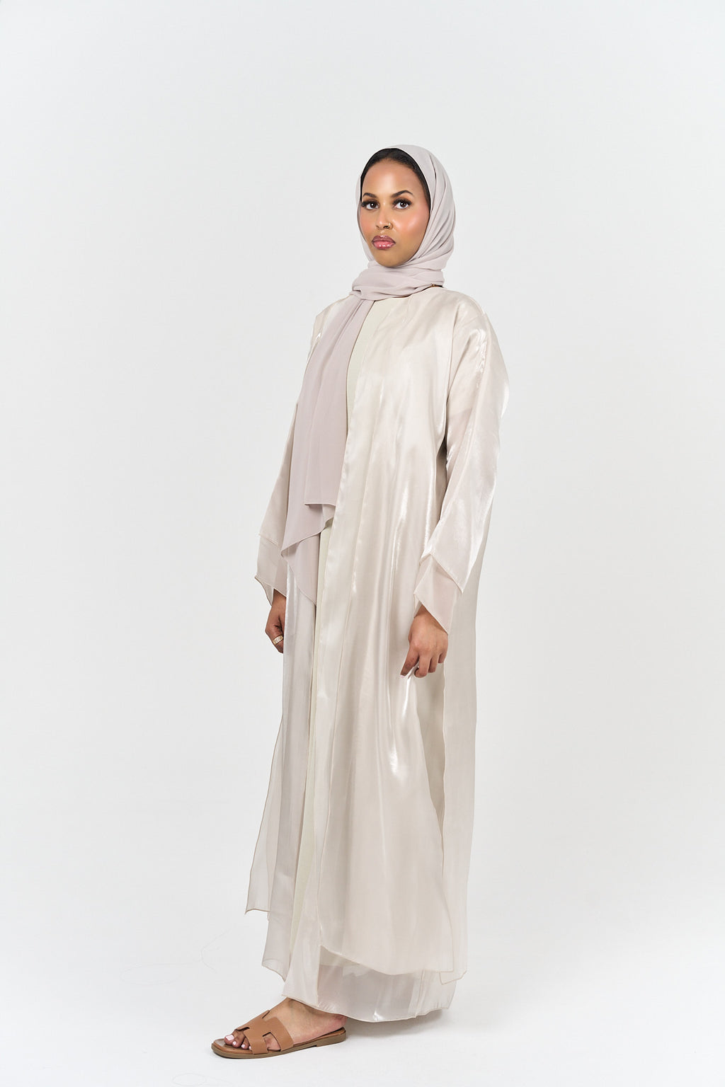 Layali Pearl Abayah - Beige