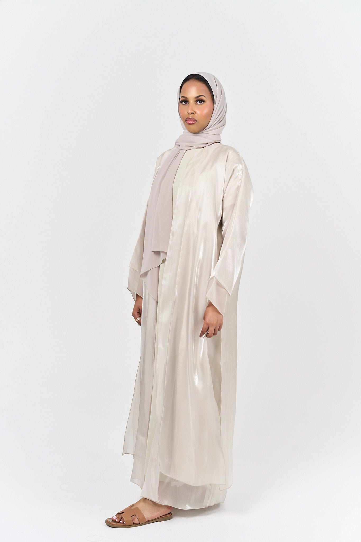 Layali Pearl Abayah - Beige