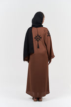 Zarah Embellished Abayah - Brown