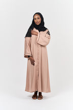 Zarah Embellished Abayah - Dusty Pink