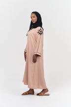 Zarah Embellished Abayah - Dusty Pink