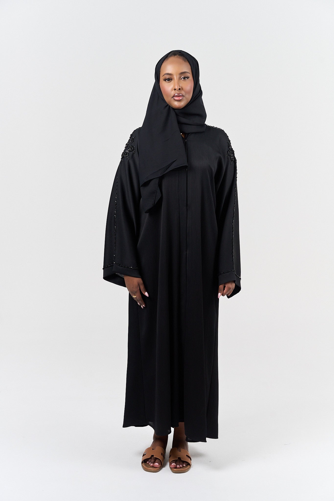 Zarah Embellished Abayah - Black