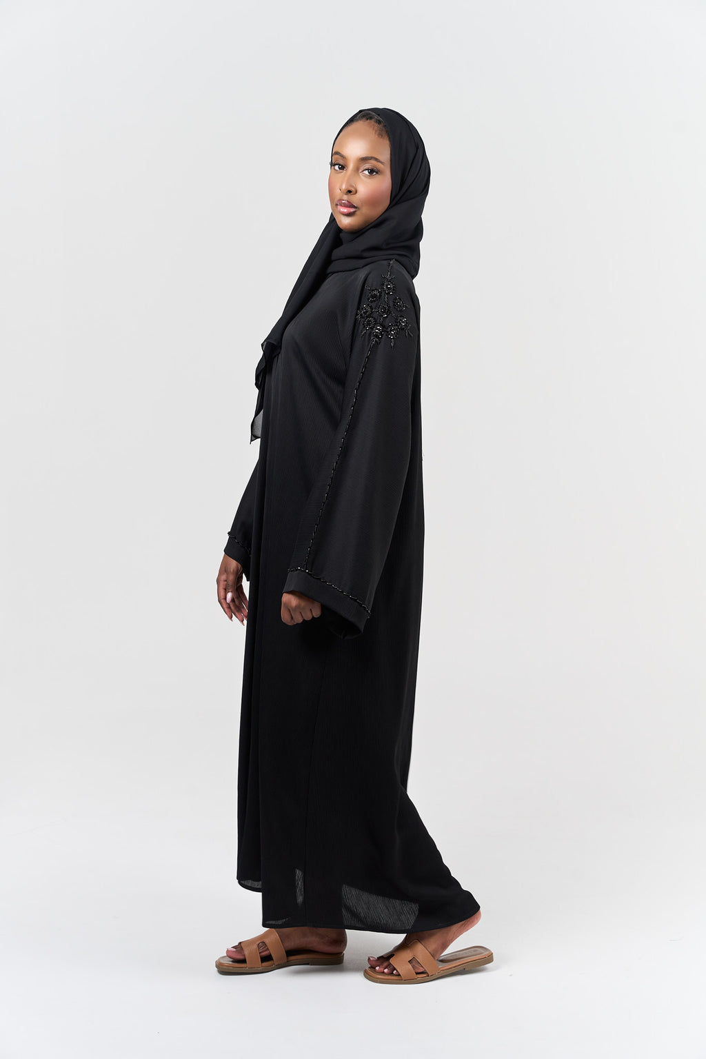 Zarah Embellished Abayah - Black