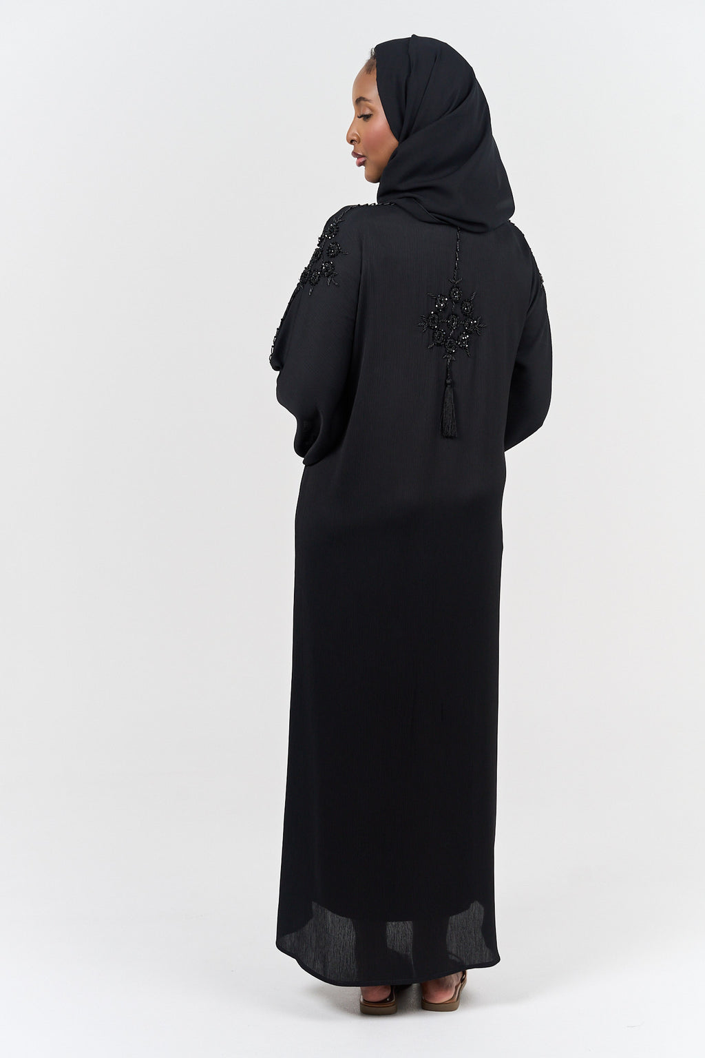 Zarah Embellished Abayah - Black